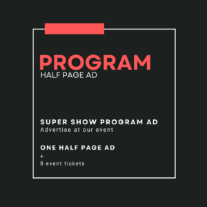 Program Book Ads – Half Page